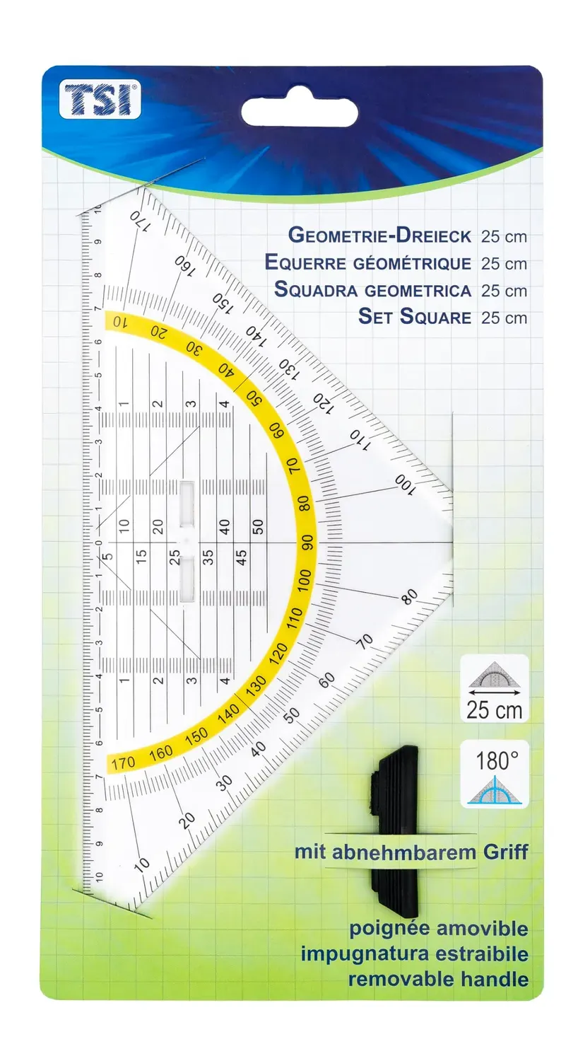 TSI 46322 Geodreieck transparent