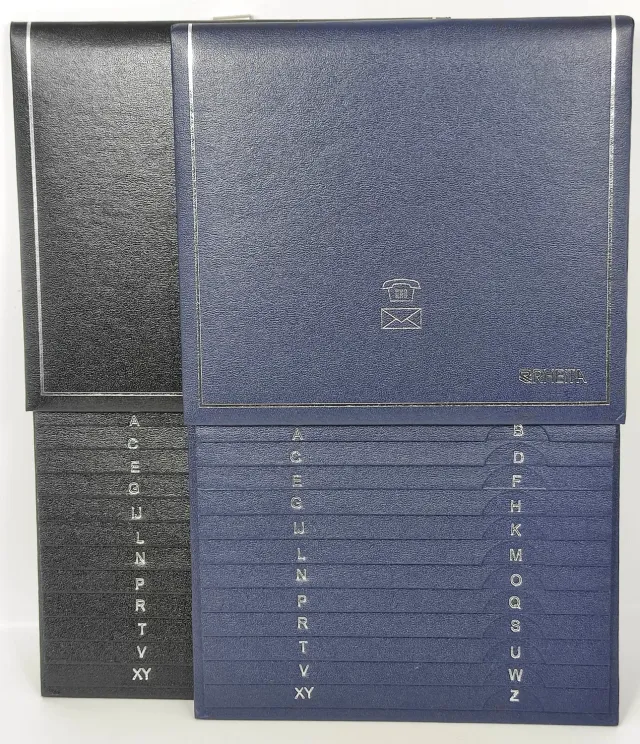 RHEITA Telefonschuppenregister uni 135 x 220 mm blau schwarz