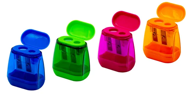TSI Doppelspitzer mit Dose 4er Pack bunt