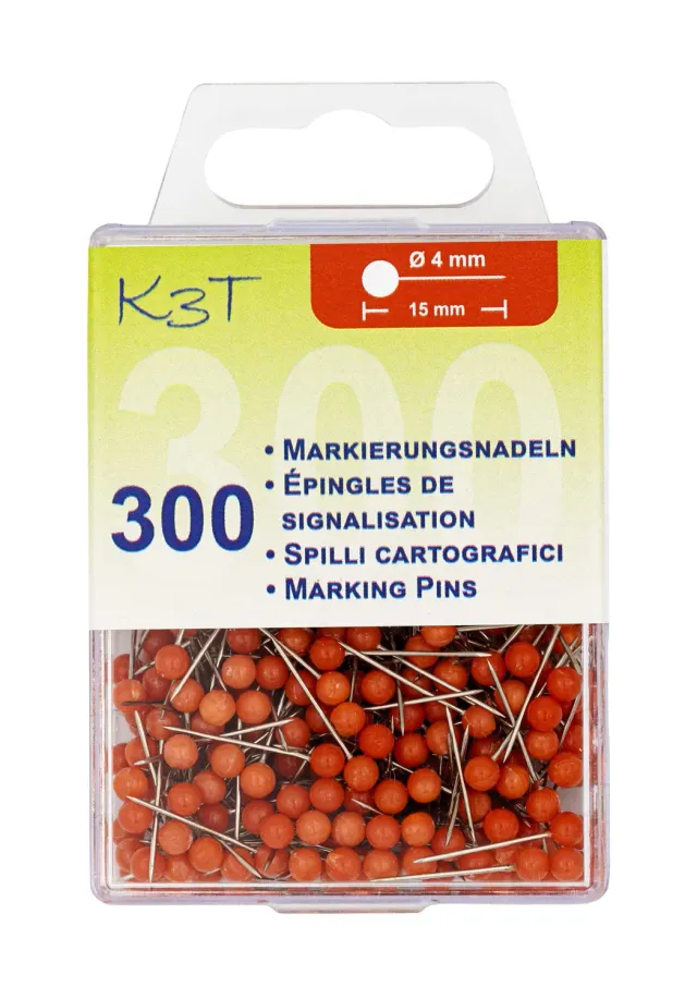 TSI K3T 48123 Markierungsnadeln rot 300er Packung 4 mm