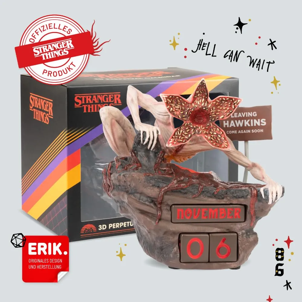 Erik Stranger Things Demogorgon Ewiger Kalender 3D-Figur