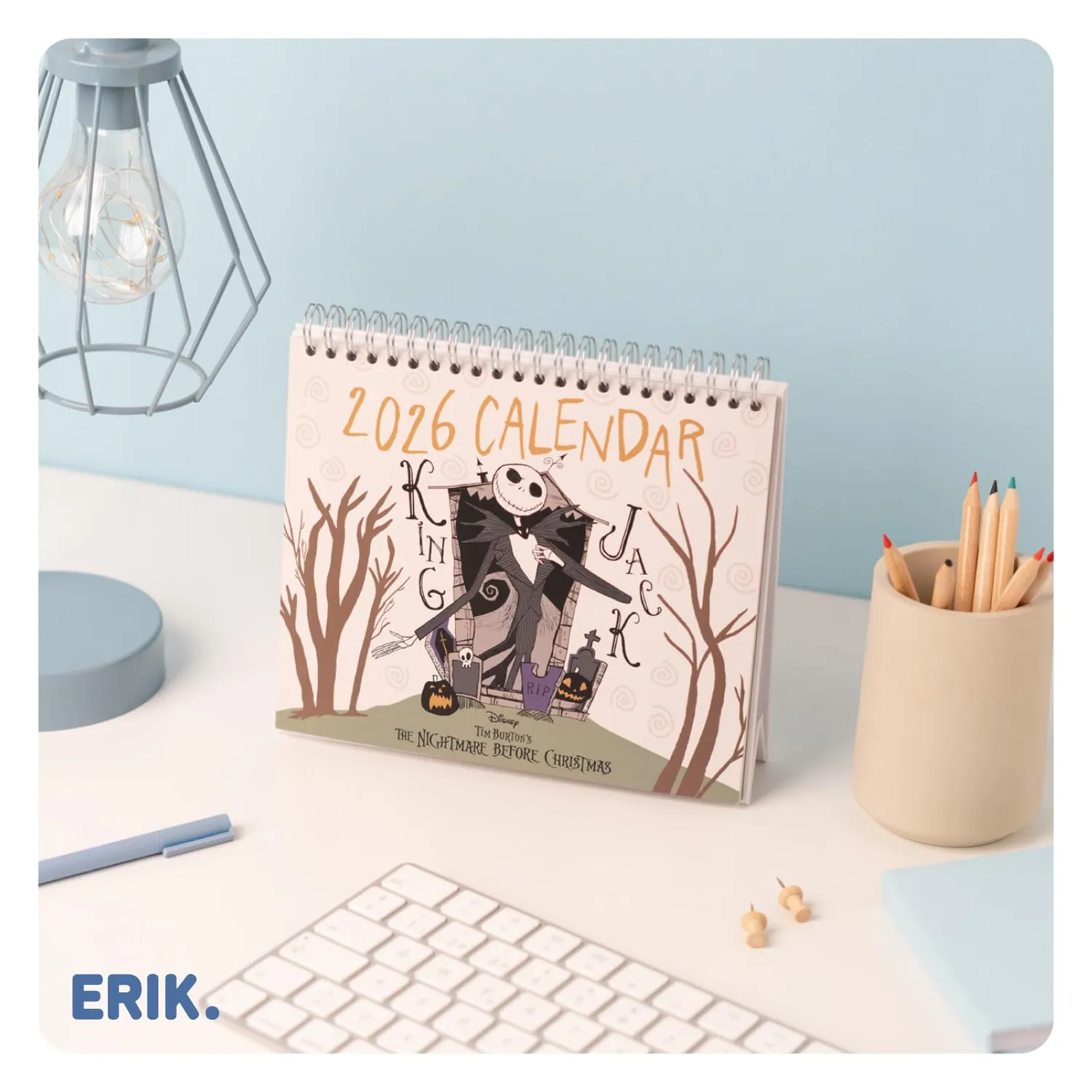 Erik Nightmare Before Christmas Tischkalender zum Aufstellen