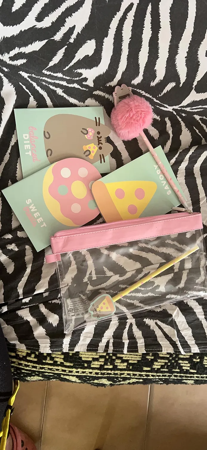 Erik Pusheen SEGE001 Schreibset mit Plüsch-Topper