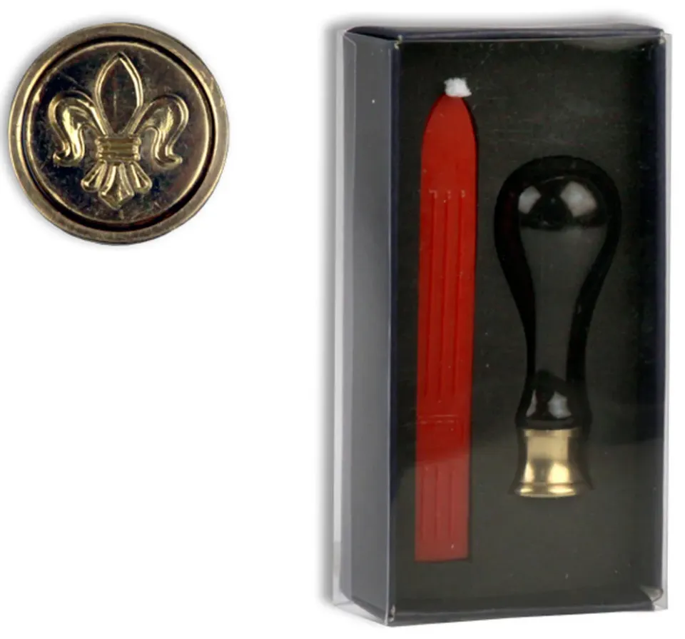 RHEITA Siegelstempel-Set Petschaft Wachsstift Geschenkbox