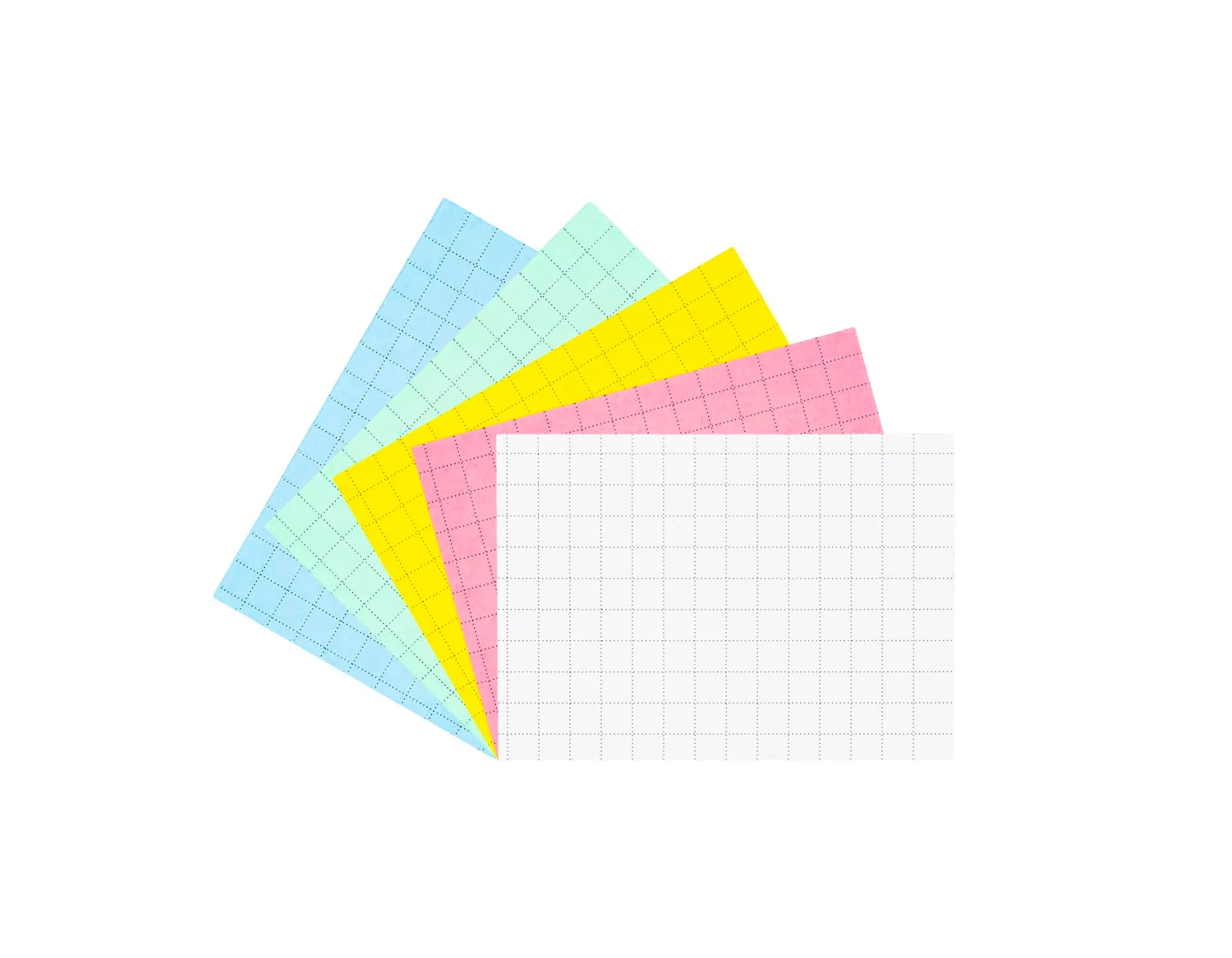 TSI 65858 Karteikarten kariert 100er Pack bunt