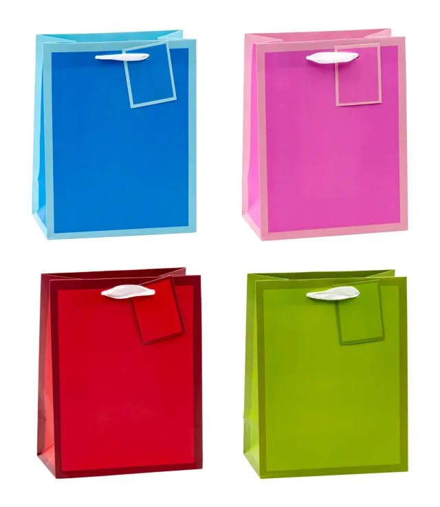 TSI Trendfarben 86015 Geschenktüten 12er Mittel A5 reissfest
