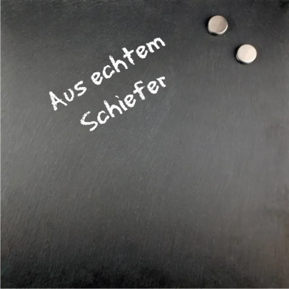 RHEITA Magnettafel Schiefer 40x40 cm schwarz mit Magneten