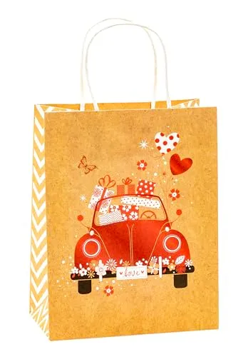 TSI K3T 88014 Geschenktüten Hochzeit 3er Mittel Kraftpapier