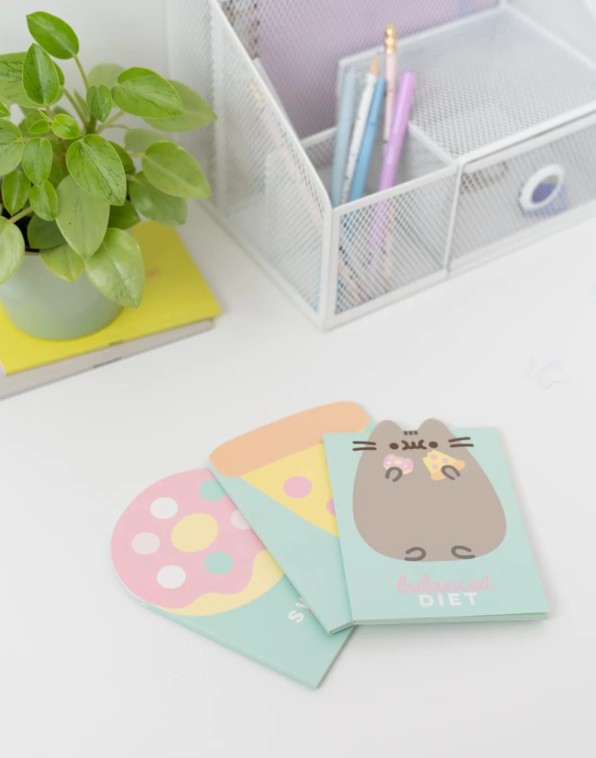 Erik Pusheen SEGE001 Schreibset mit Plüsch-Topper