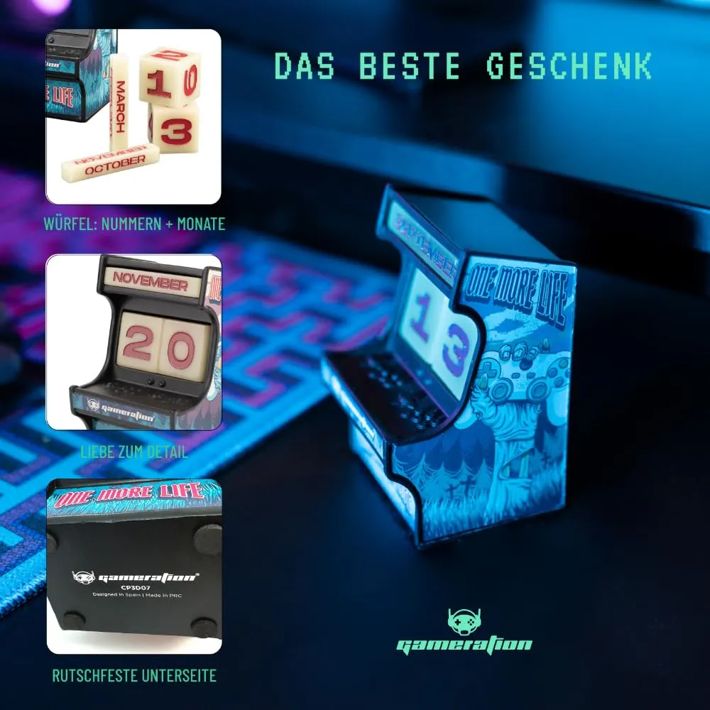 Erik Gameration 3D Ewiger Kalender Tischkalender handbemalt