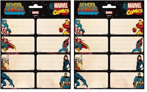 Erik Marvel Avengers Etiketten selbstklebend 8x4 cm
