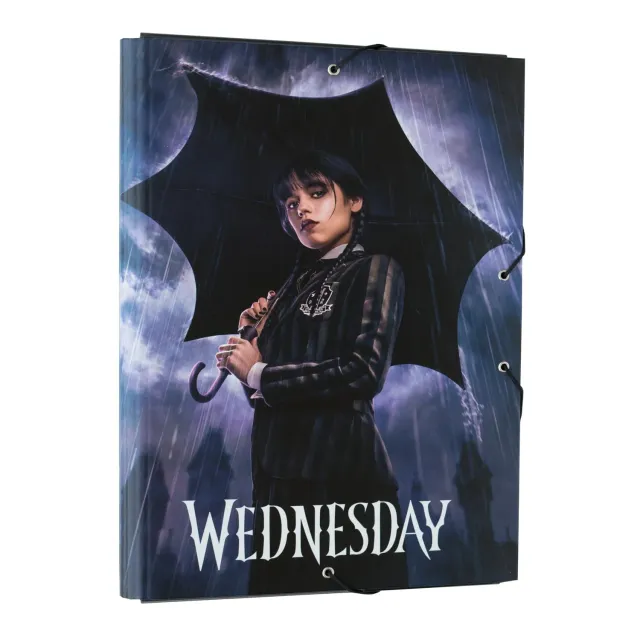 Erik Wednesday Addams Sammelmappe A4 3 Klappen robust