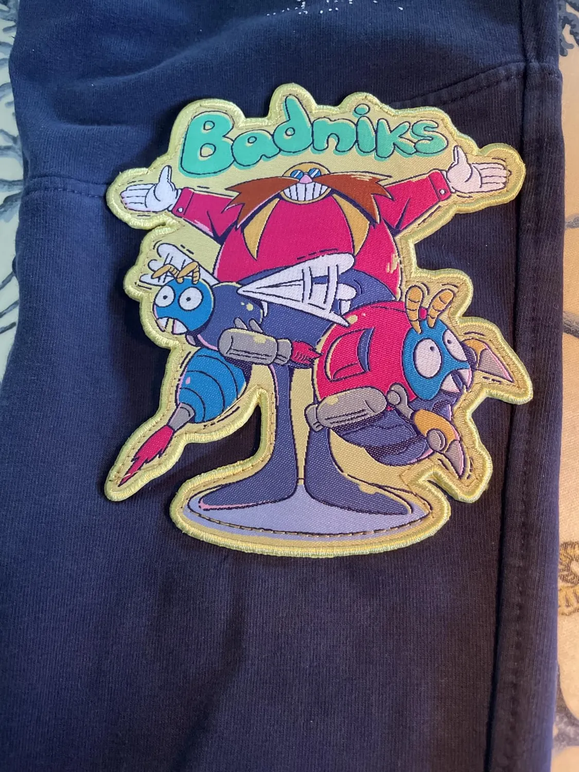 Erik Sonic Bügelbilder 3er-Set gestickt Polyester