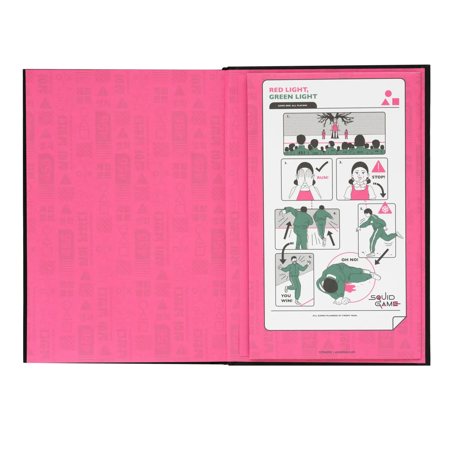 Erik Squid Game A5 Notizbuch Hardcover kariert 180 Seiten