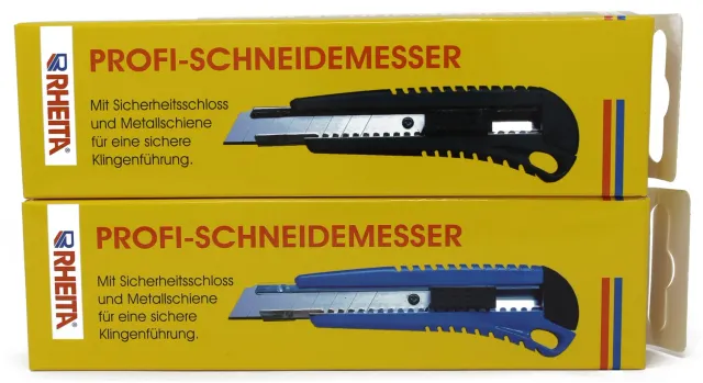 RHEITA Cutter 18 mm mit Metallschiene und Sicherheitsschloss