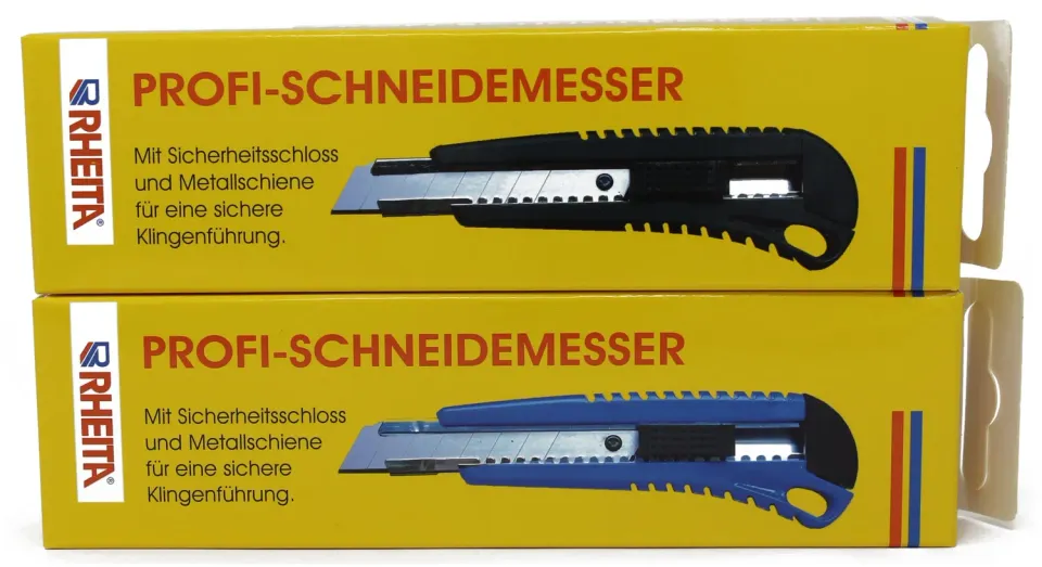 RHEITA Cutter 18 mm mit Metallschiene und Sicherheitsschloss